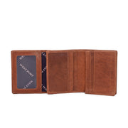 West Port Men's Genuine Leather Wallet – Classic Design with Ample Storage (M-WT-ISC-25-COGNAC)