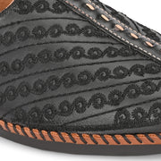 West Port Men Non Leather Ethnic Jutti (M-WW-05-BLACK)
