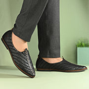 West Port Men Non Leather Ethnic Jutti (M-WW-05-BLACK)