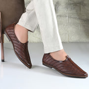 West Port Men Non Leather Ethnic Jutti (M-WW-05-BROWN)