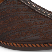 West Port Men Non Leather Ethnic Jutti (M-WW-05-CHOCO)