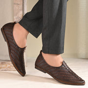 West Port Men Non Leather Ethnic Jutti (M-WW-05-CHOCO)