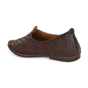 West Port Men Non Leather Ethnic Jutti (M-WW-05-CHOCO)