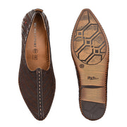 West Port Men Non Leather Ethnic Jutti (M-WW-05-CHOCO)