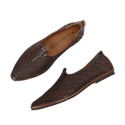 West Port Men Non Leather Ethnic Jutti (M-WW-05-CHOCO)