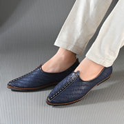 West Port Men Non Leather Ethnic Jutti (M-WW-05-NAVY)