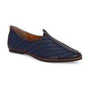 West Port Men Non Leather Ethnic Jutti (M-WW-05-NAVY)