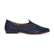 West Port Men Non Leather Ethnic Jutti (M-WW-05-NAVY)