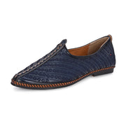West Port Men Non Leather Ethnic Jutti (M-WW-05-NAVY)