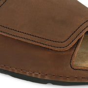 West Port Genuine Leather Adjustable Strap Slides (M-WW-06-BROWN)