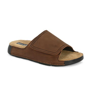West Port Genuine Leather Adjustable Strap Slides (M-WW-06-BROWN)