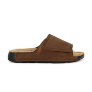 West Port Genuine Leather Adjustable Strap Slides (M-WW-06-BROWN)