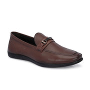 Men Premium Leather Slip-On Formal Shoes (Massage-31-Mocca)