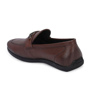 Men Premium Leather Slip-On Formal Shoes (Massage-31-Mocca)