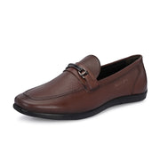Men Premium Leather Slip-On Formal Shoes (Massage-31-Mocca)