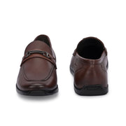Men Premium Leather Slip-On Formal Shoes (Massage-31-Mocca)