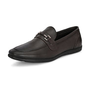 Men Premium Leather Brown Slip-On Formal Shoes (Massage-33-Brown)