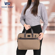 West Port Premium Office & Travel Business Laptop Bag (MBG-AI-16-KHAKI)