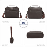 West Port Faux Leather Office Handbag | Executive Business Utility Bag (MBG-AI-20-BROWN)