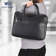West Port Unisex Premium Office & Travel Laptop Bag (MBG-AI-21-BLACK)