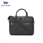 West Port Unisex Premium Office & Travel Laptop Bag (MBG-AI-21-BLACK)