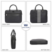 West Port Unisex Premium Office & Travel Laptop Bag (MBG-AI-21-BLACK)