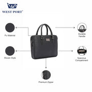 West Port Unisex Office & Travel Compact Laptop Bag (MBG-AI-23-BLACK)