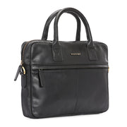 West Port Unisex Premium Leather Laptop Bag – Timeless Professional Elegance (MBG-AO-01-BLACK)