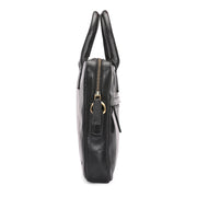 West Port Unisex Premium Leather Laptop Bag – Timeless Professional Elegance (MBG-AO-01-BLACK)