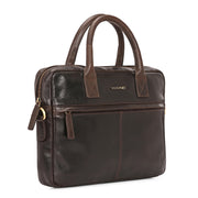 West Port Unisex Premium Leather Laptop Bag – Timeless Professional Elegance (MBG-AO-01-BROWN)