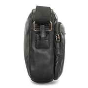 West Port Premium Leather Messenger Crossbody Sling Bag (MBG-AO-02-BLACK)