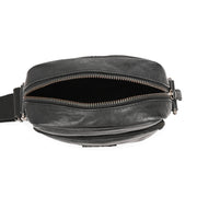 West Port Premium Leather Messenger Crossbody Sling Bag (MBG-AO-02-BLACK)