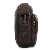 West Port Premium Leather Messenger Crossbody Sling Bag (MBG-AO-02-BROWN)