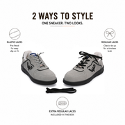 West Port Trendy Casual Sneakers (MIAMI-50-GREY-BLACK)