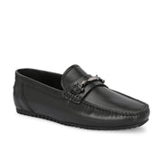 Men Premium Leather Loafers (Monarch-07-Black)