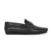 Men Premium Leather Loafers (Monarch-07-Black)