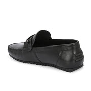Men Premium Leather Loafers (Monarch-07-Black)