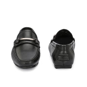 Men Premium Leather Loafers (Monarch-07-Black)