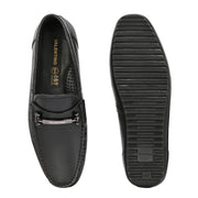 Men Premium Leather Loafers (Monarch-07-Black)