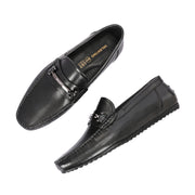 Men Premium Leather Loafers (Monarch-07-Black)