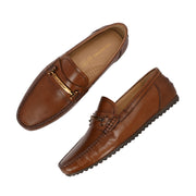 Men Premium Leather Loafers (Monarch-07-Tan)
