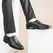 Men Premium Leather Slip-On Formal Shoes (Newtop-15-Black)