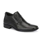 Men Premium Leather Ankle-Height Slip-On Formal Boot (Newtop-90-Black)