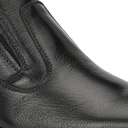 Men Premium Leather Ankle-Height Slip-On Formal Boot (Newtop-90-Black)