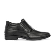 Men Premium Leather Ankle-Height Slip-On Formal Boot (Newtop-90-Black)