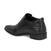 Men Premium Leather Ankle-Height Slip-On Formal Boot (Newtop-90-Black)