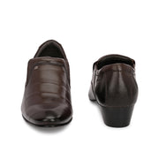 Men Premium Leather Brown Slip-On Formal Office Shoes (Nuform-11-Brown)