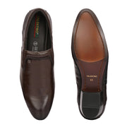 Men Premium Leather Brown Slip-On Formal Office Shoes (Nuform-11-Brown)