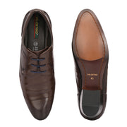 Men Premium Leather Brown Lace-Up Formal Office Shoes (Nuform-51-Brown)