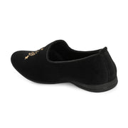 West Port Men Velvet Emblem Party Slip-Ons (OCCASION-01-BLACK)